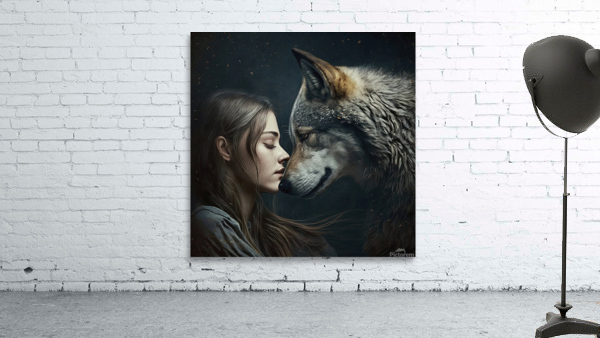 the little hood wolf Wall Preview