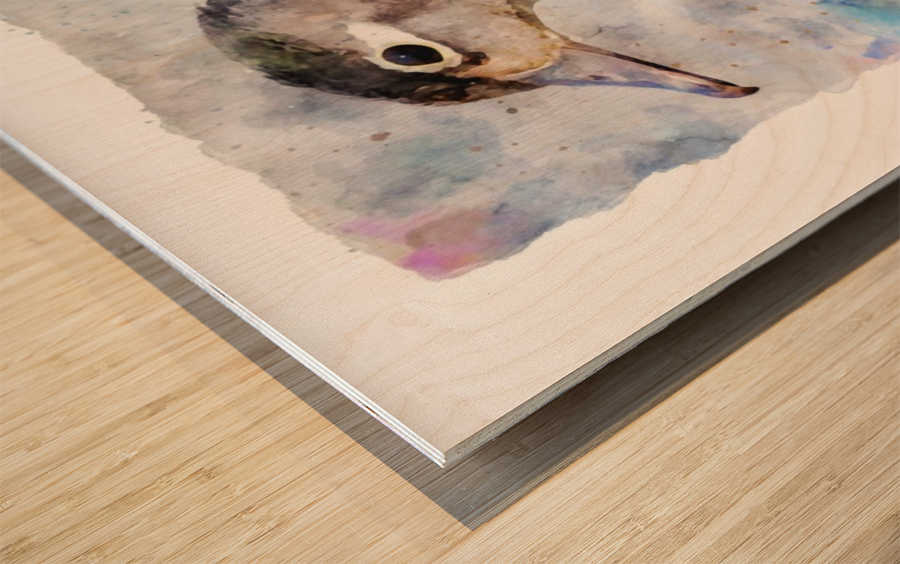 Duck in Lake Wood print