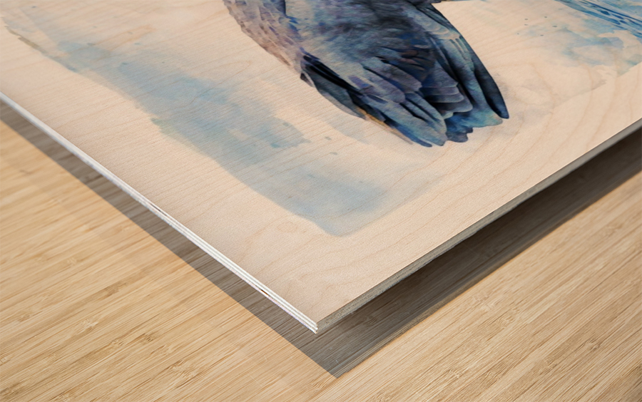 Bird in Water Impression sur bois