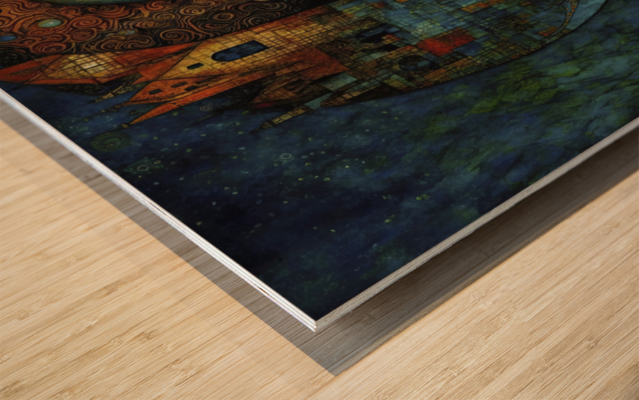 moon dream of tales Wood print