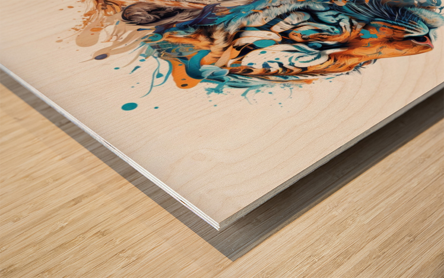 tigers in colors Impression sur bois