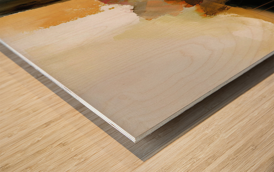 pastel color brush strokes I Impression sur bois