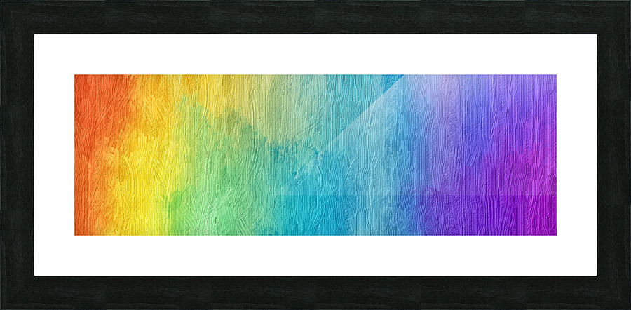 Abstract rainbow painting Picture Frame print