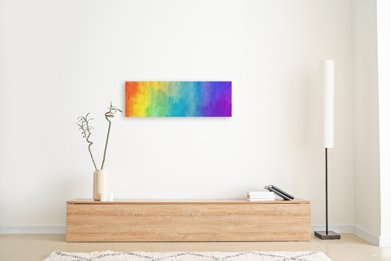 Abstract rainbow painting Reproduction
