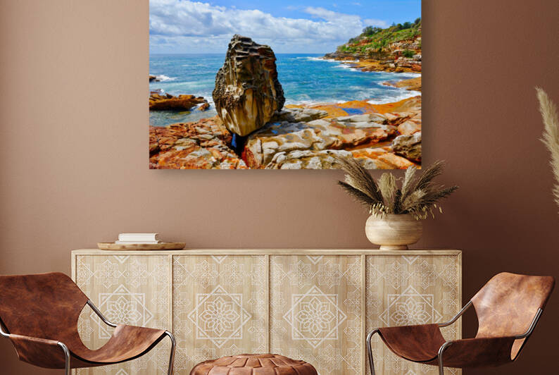 Sandstone Rock Bondi Beach Australia by Fred J Bivetto