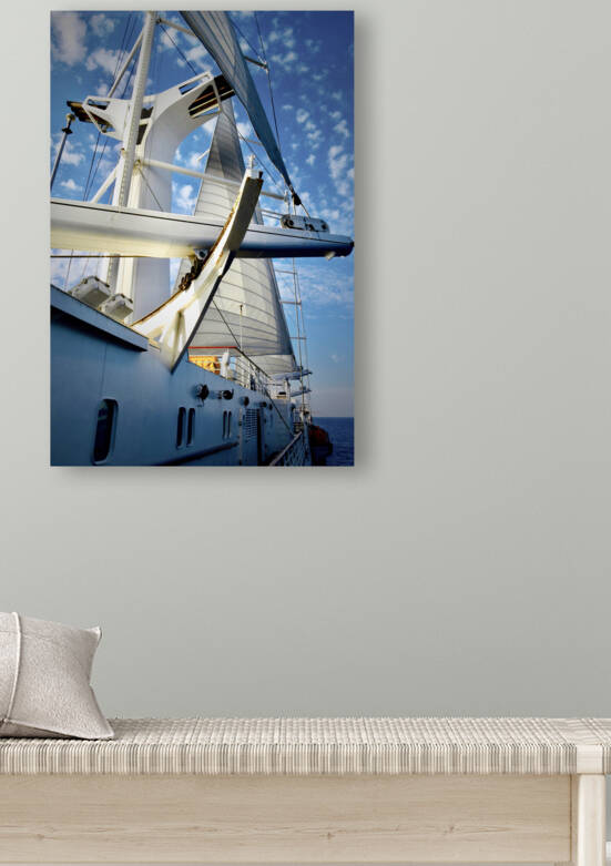 Symphony of Sailing Aegean Sea by Fred J Bivetto