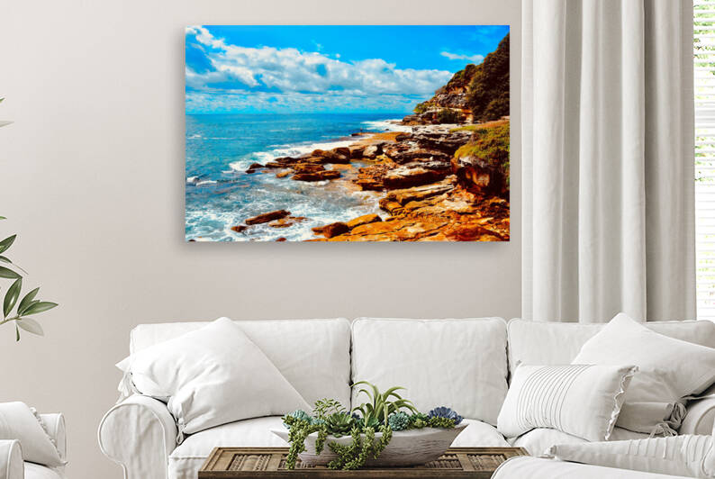Fisherman in Paradise Bondi Beach  Australia by Fred J Bivetto
