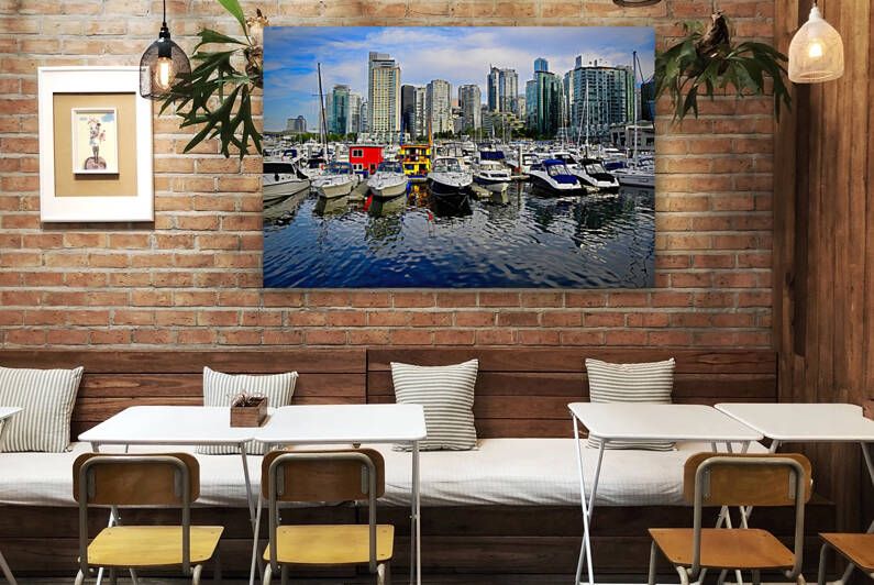 House Boats Vancouver  Canada by Fred J Bivetto