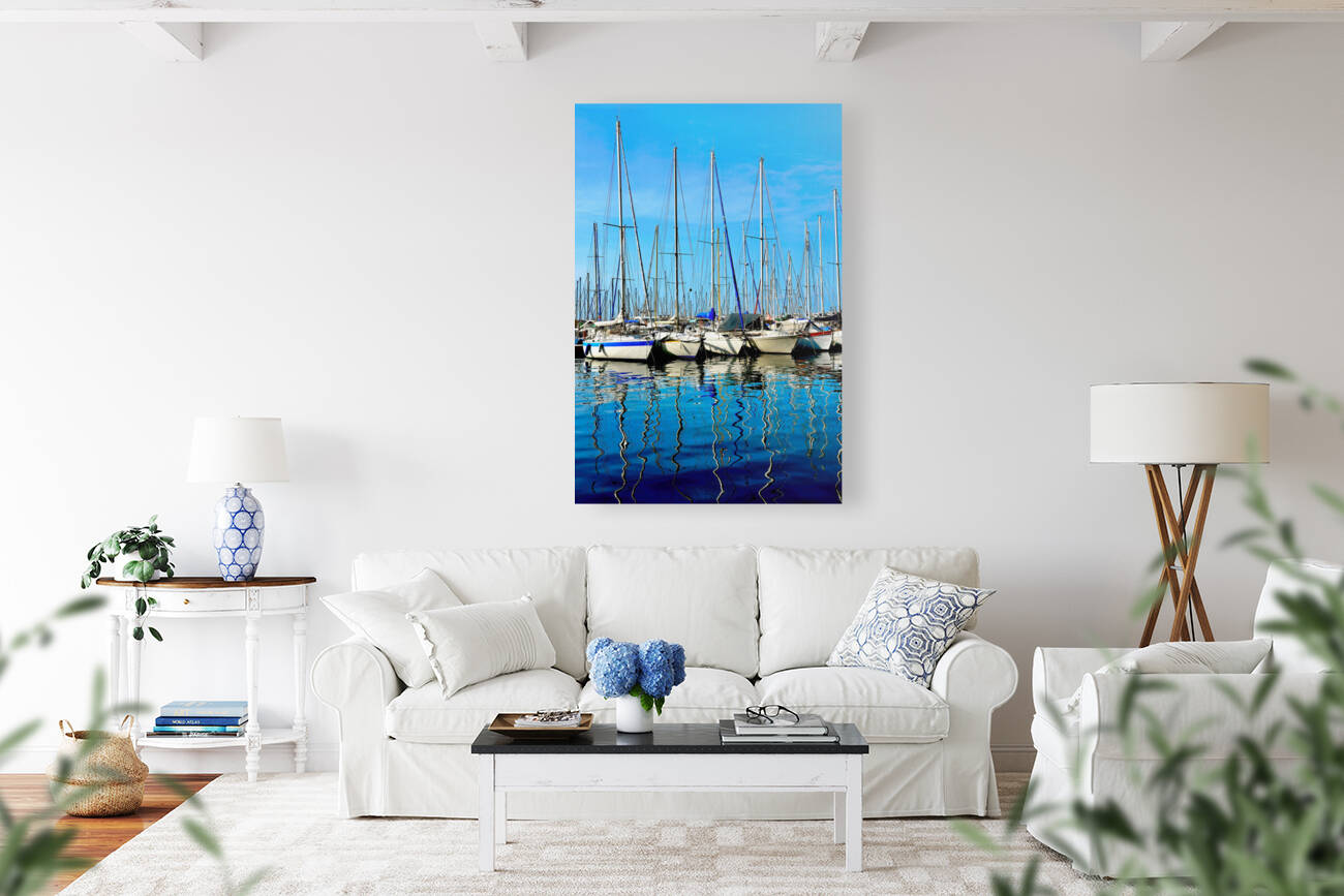 Shimmering Masts 2 Cannes  France by Fred J Bivetto