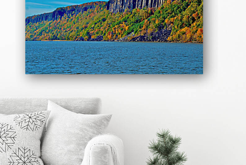 Hudson River Palisades Bergen County New Jersey by Fred J Bivetto