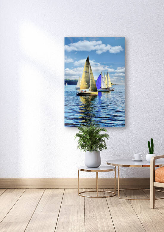 Sailing on the Sound Seattle Washington by Fred J Bivetto