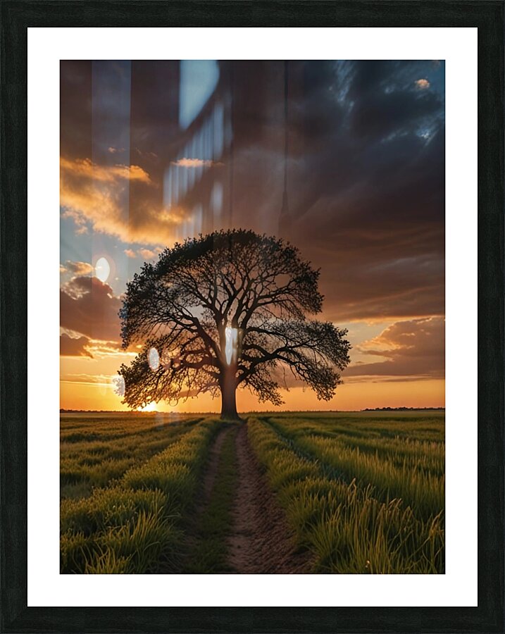 Golden Path Wall Art Picture Frame print