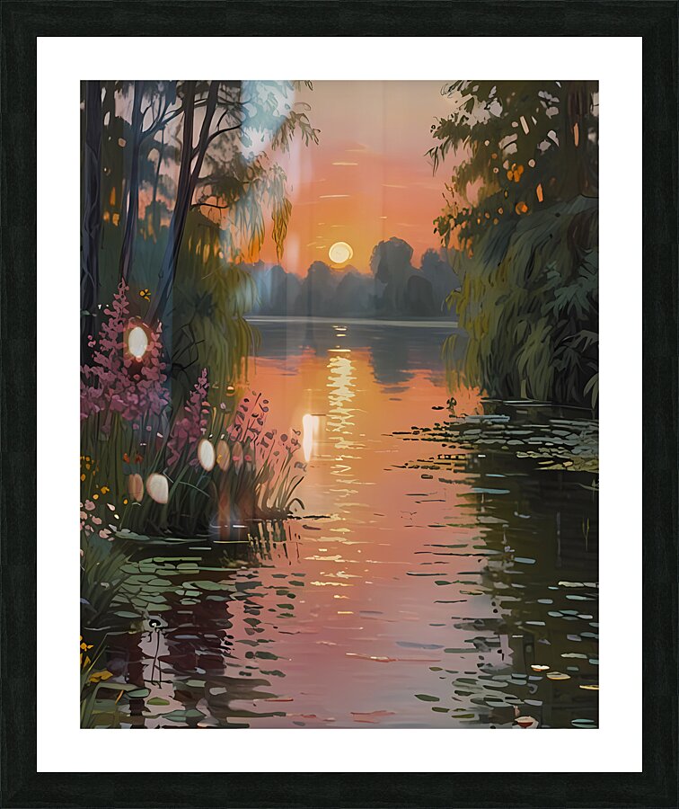 Serene Nature Art Picture Frame print