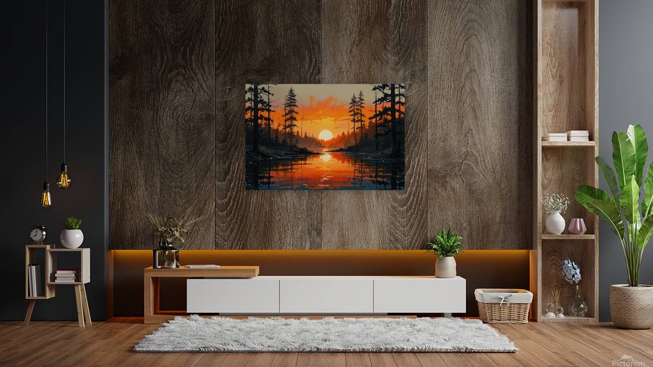 Serene Sunset Reflection Reproduction