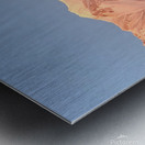 March Full Moon Over Mount Shasta Metal print