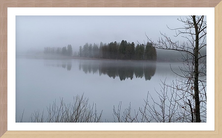 Winter Mist on Lake Siskiyou Picture Frame print