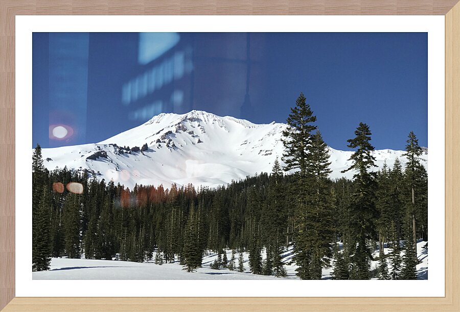 Deep Blue Snow Day Picture Frame print