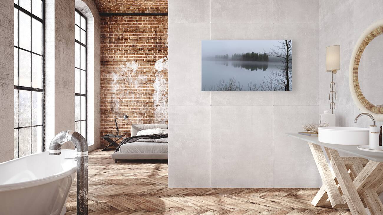 Winter Mist on Lake Siskiyou Reproduction