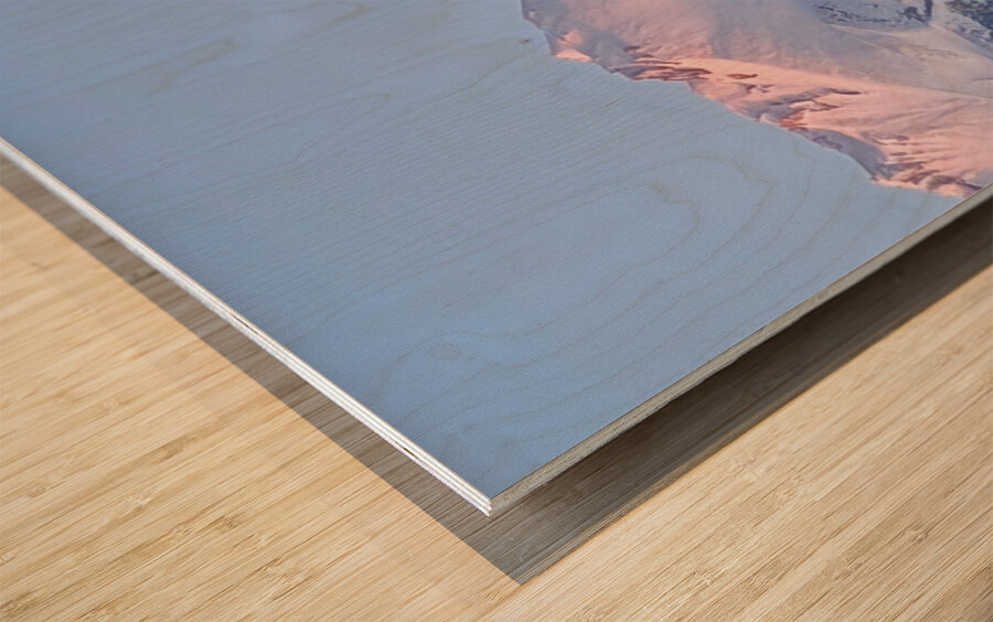 May Mount Shasta Glow Wood print