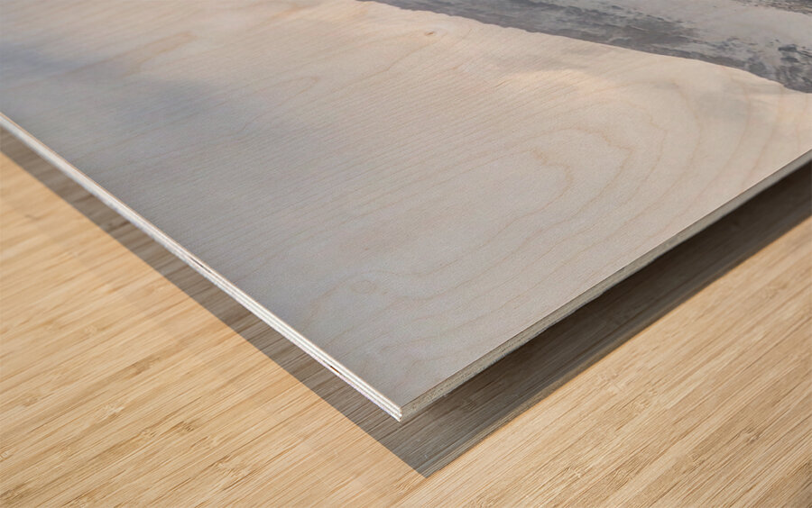 Mount Shasta First Snow Wood print