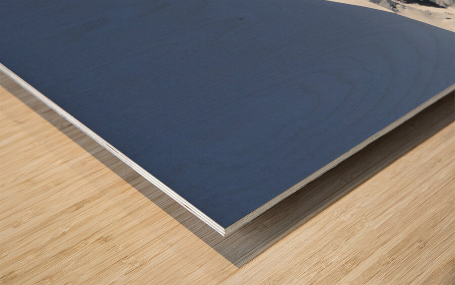 Deep Blue Sky Wood print