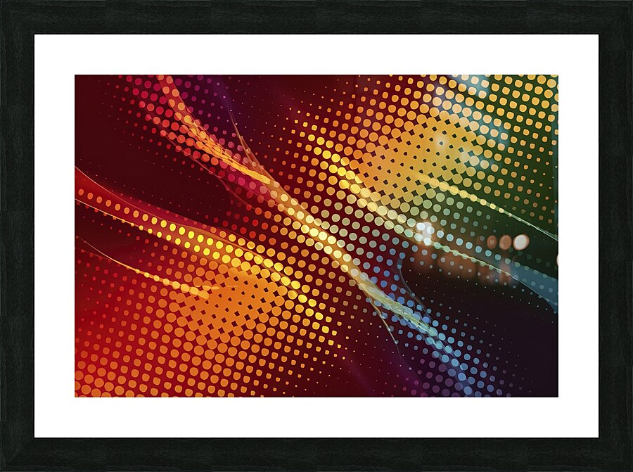 Abstract halftone dots background Picture Frame print