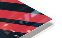 Abstract red vector background with stripes HD Metal print
