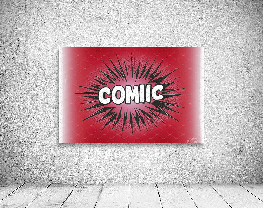 Comic dynamic pink background Wall Preview