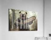 Bear with Chainsaw 02 Acrylic Print