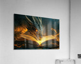 Dragon reading a magic book 01 Acrylic Print