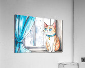 Window Watcher - Contemplative Cat Acrylic Print