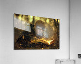 Young Man Reading Magical Book Acrylic Print