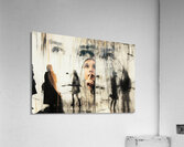 Silence Between Faces - Surreal Urban Reflection Acrylic Print