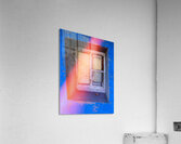 Rustic Window with Light Leak - Blue Wall Acrylic Print
