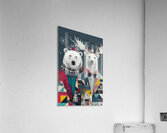 Polar Bear Duo Festive Patchwork Suits Acrylic Print