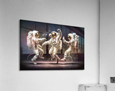 Outer Space Party 01 Dancing Astronauts Acrylic Print