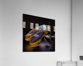 Computer Bug 01 Blue and Golden Acrylic Print