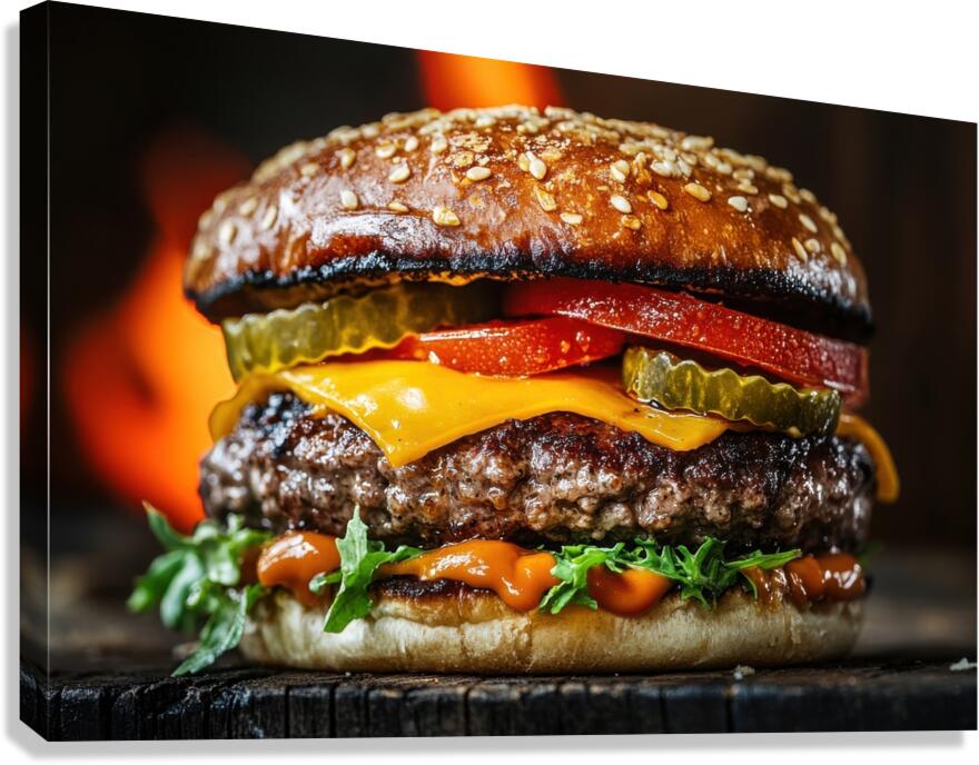 Tasty Perfect Burger Canvas Print