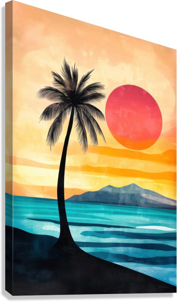 Tropical Tranquility - Ocean Sunset Canvas Print