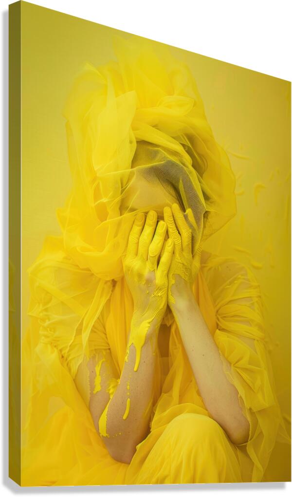 Covered in Yellow 01 Canvas Print