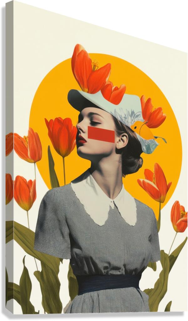 Whimsical Spring Portrait Canvas Print
