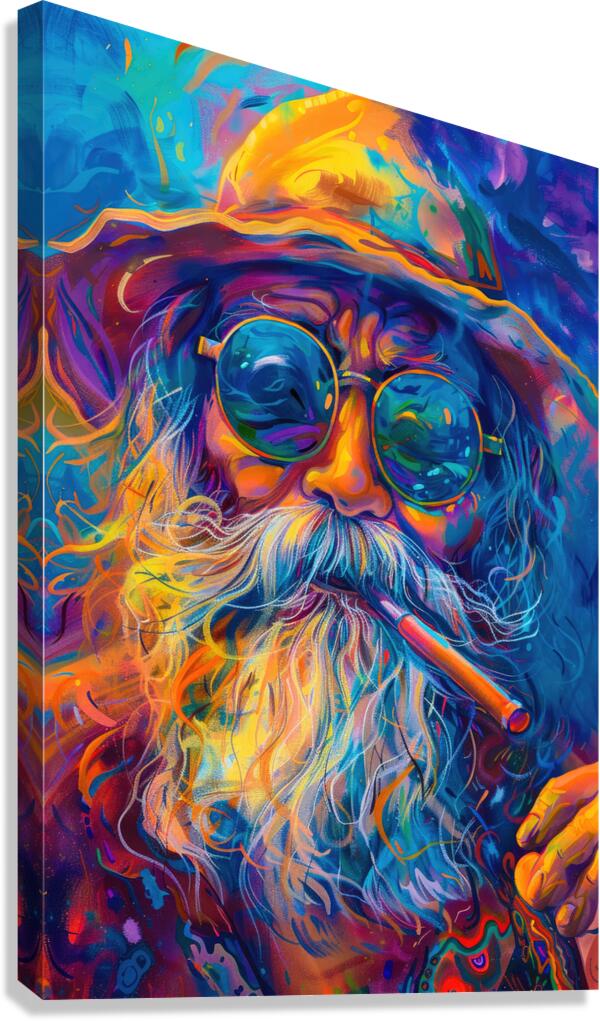 Happy Psychedelic Hippie 01 Canvas Print