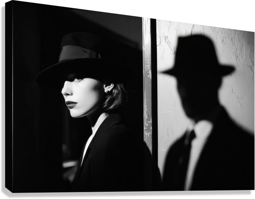 Split Light Split Loyalty - Film  Noir Canvas Print