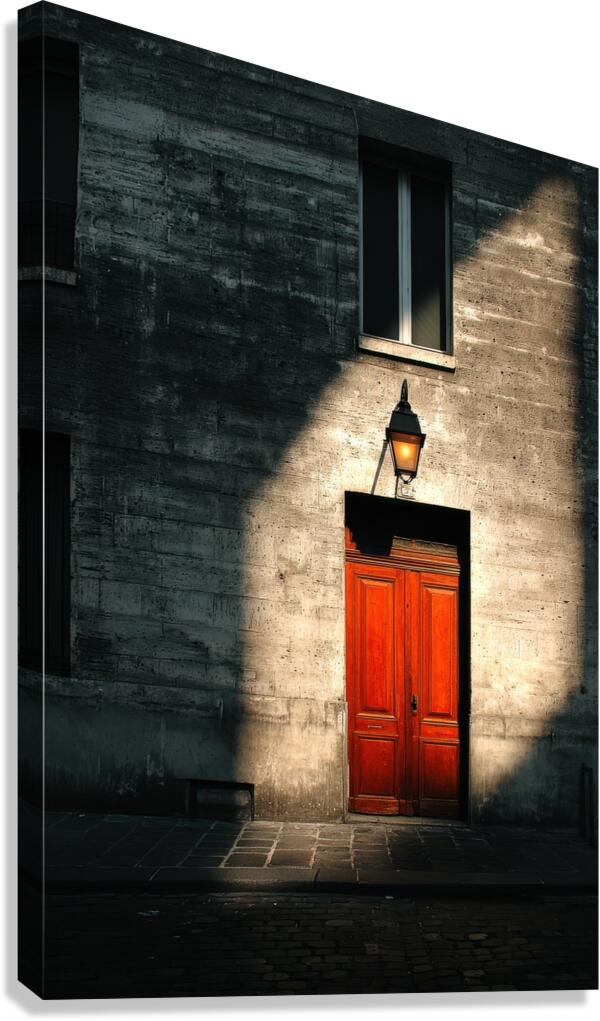 Sunlight on Red Door Canvas Print