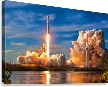 Falcon Heavy Rocket launch SpaceX Canvas Print