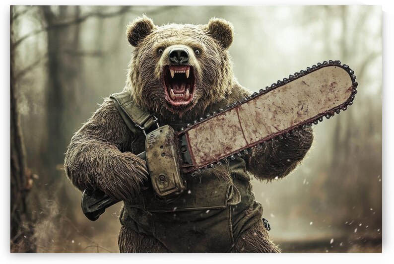 Bear with Chainsaw 02 by Matthias Hauser