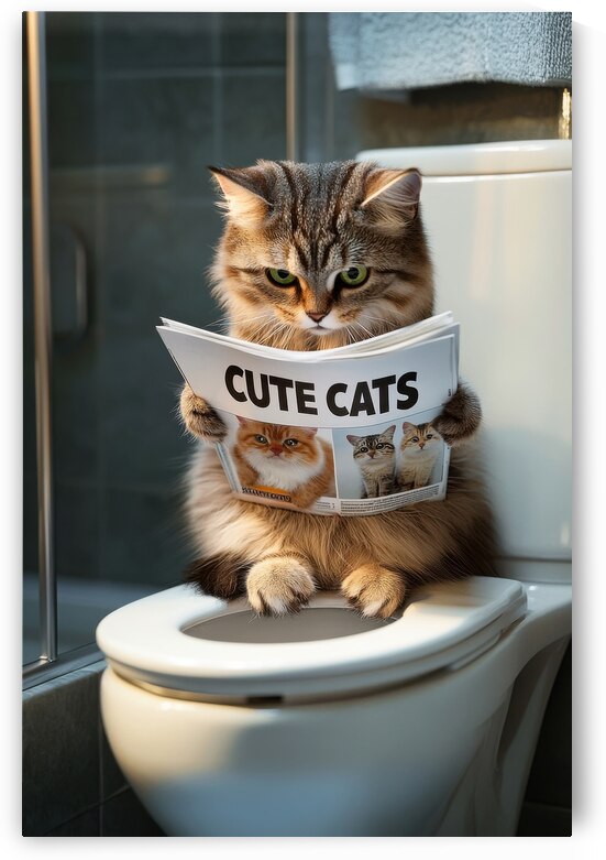 Funny Cat Bathroom Decor 03 by Matthias Hauser
