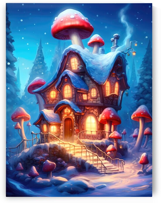 Cozy Mushroom House in Winter 01 by Matthias Hauser