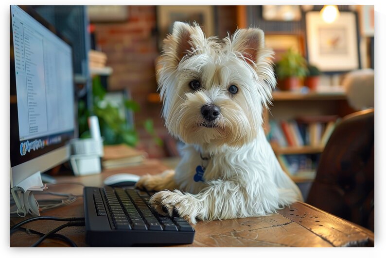 Working like a dog 06 Cute Westie by Matthias Hauser