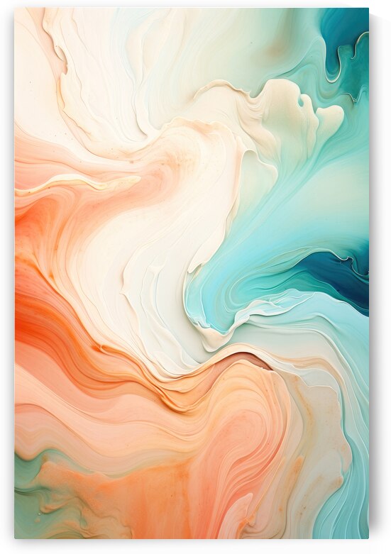 Abstract Pastel Ocean Waves 01 by Matthias Hauser